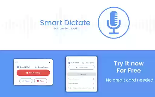 Smart Dictate  from Chrome web store to be run with OffiDocs Chromium online