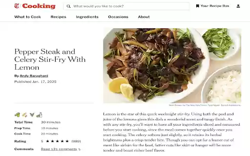 Smarter Recipes NYT Cooking Enhancer  from Chrome web store to be run with OffiDocs Chromium online