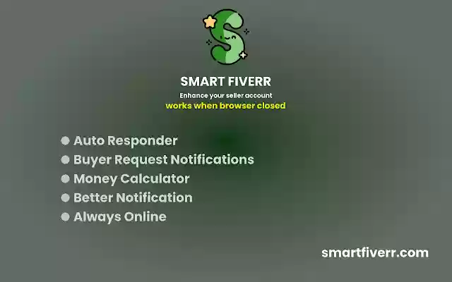 Smart Fiverr from Chrome web store to be run with OffiDocs Chromium online Smart Fiverr from Chrome web store to be run with OffiDocs Chromium online