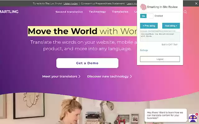 Smartling In Site Review from Chrome web store to be run with OffiDocs Chromium online Smartling In Site Review from Chrome web store to be run with OffiDocs Chromium online