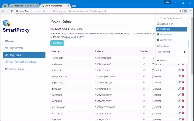 SmartProxy  from Chrome web store to be run with OffiDocs Chromium online