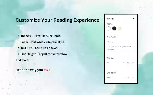 Smart Reader  from Chrome web store to be run with OffiDocs Chromium online