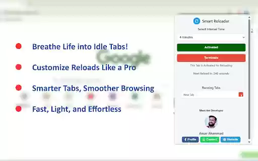 Smart Reloader  from Chrome web store to be run with OffiDocs Chromium online