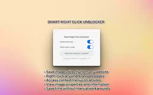 Smart Right Click Unblocker  from Chrome web store to be run with OffiDocs Chromium online