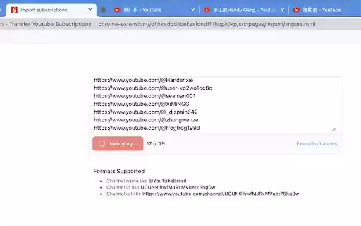 SmartSwitch: Transfer YouTube subscriptions  from Chrome web store to be run with OffiDocs Chromium online