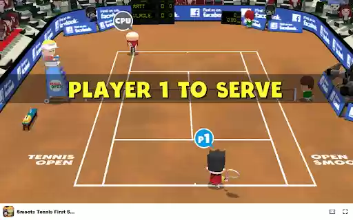 Smoots Tennis First Serve Hit, return, and score to win the match!  from Chrome web store to be run with OffiDocs Chromium online