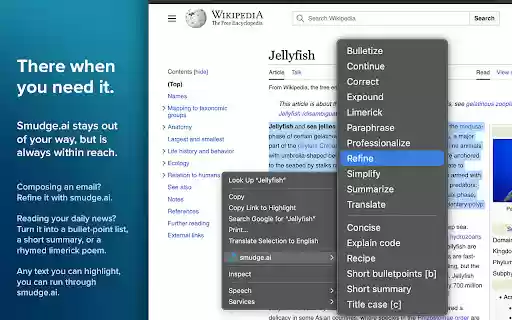 smudge.ai  from Chrome web store to be run with OffiDocs Chromium online