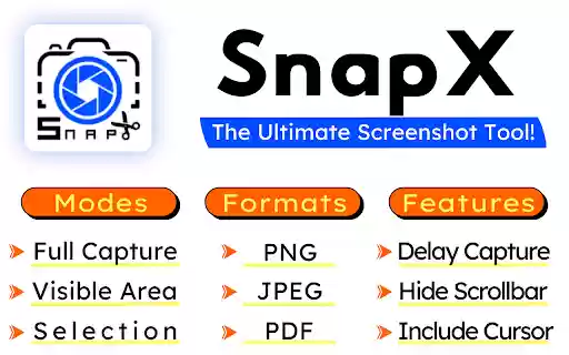 SnapX The Ultimate Screenshot Tool  from Chrome web store to be run with OffiDocs Chromium online