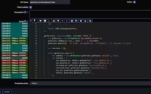SN Blame  from Chrome web store to be run with OffiDocs Chromium online