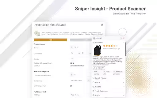 Sniper Insight Product Scanner  from Chrome web store to be run with OffiDocs Chromium online