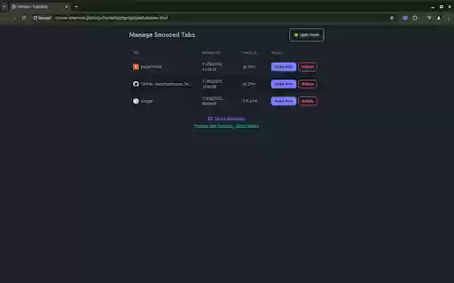 Snoozr  from Chrome web store to be run with OffiDocs Chromium online