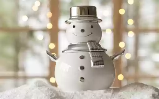 Snowman Figurine: A Charming Plastic Decoration for the Holidays  from Chrome web store to be run with OffiDocs Chromium online