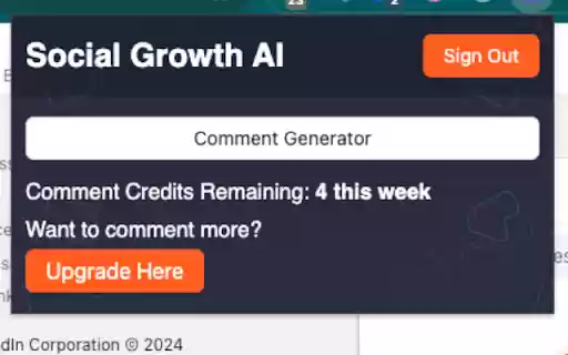 Social Growth AI  from Chrome web store to be run with OffiDocs Chromium online