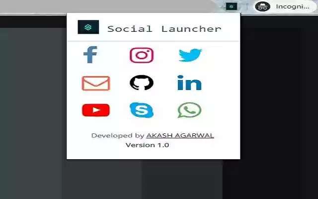 Social Launcher  from Chrome web store to be run with OffiDocs Chromium online