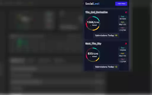 SocialLeet  from Chrome web store to be run with OffiDocs Chromium online