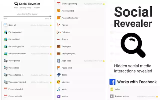 Social Revealer ຈາກ Chrome web store ທີ່ຈະດໍາເນີນການກັບ OffiDocs Chromium ອອນໄລນ໌