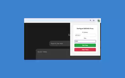 SOCKS5 Proxy Manager  from Chrome web store to be run with OffiDocs Chromium online