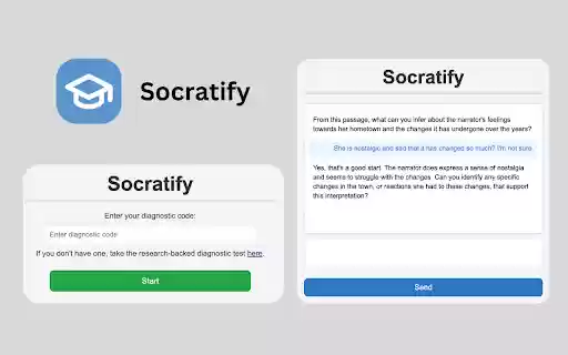 Socratify  from Chrome web store to be run with OffiDocs Chromium online