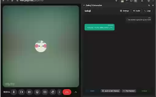 Sokuji AI powered Live Speech Translation for Online Meetings  from Chrome web store to be run with OffiDocs Chromium online