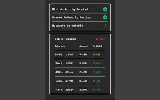 Solana Token Checker  from Chrome web store to be run with OffiDocs Chromium online