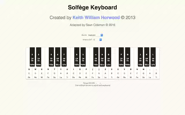 Solfège Keyboard!  from Chrome web store to be run with OffiDocs Chromium online