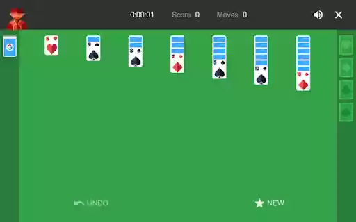 Solitaire Google Solitaire  from Chrome web store to be run with OffiDocs Chromium online