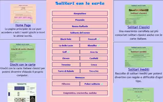 Solitariconlecarte.it  from Chrome web store to be run with OffiDocs Chromium online
