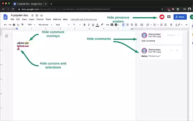 Solo mode for Google Docs  from Chrome web store to be run with OffiDocs Chromium online