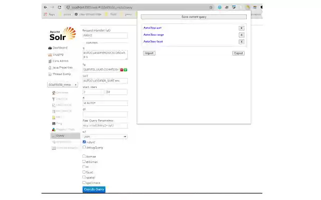 Solr 4.1 helper  from Chrome web store to be run with OffiDocs Chromium online