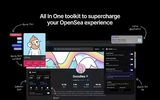 Sonart All In One Toolkit for NFT Trading from Chrome web store to be run with OffiDocs Chromium online Sonart All In One Toolkit for NFT Trading from Chrome web store to be run with OffiDocs Chromium online