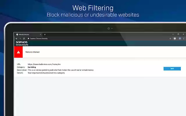 Sophos Chrome Security  from Chrome web store to be run with OffiDocs Chromium online