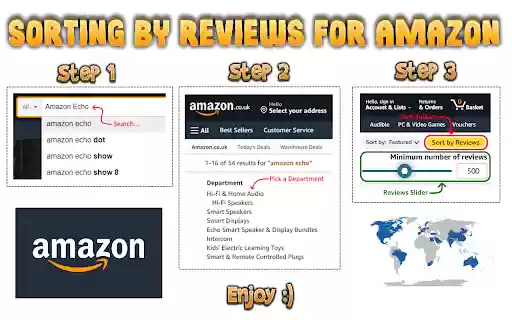 Sort By Reviews for Amazon  from Chrome web store to be run with OffiDocs Chromium online