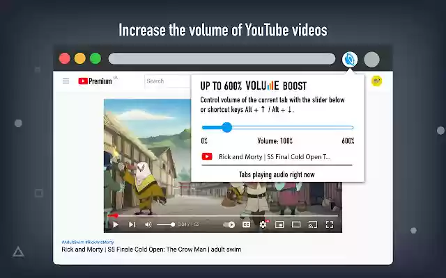 サウンドブースター Chromeウェブストアからオーディオの音量を上げ、OffiDocs Chromiumでオンラインで実行