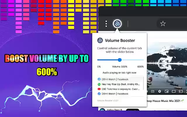 Sound Booster – Increase volume  from Chrome web store to be run with OffiDocs Chromium online