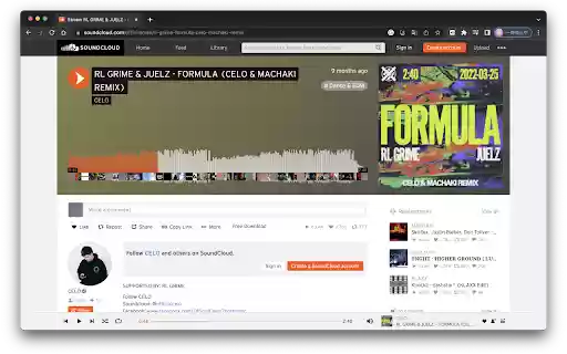 SoundCloud Artwork Getter  from Chrome web store to be run with OffiDocs Chromium online