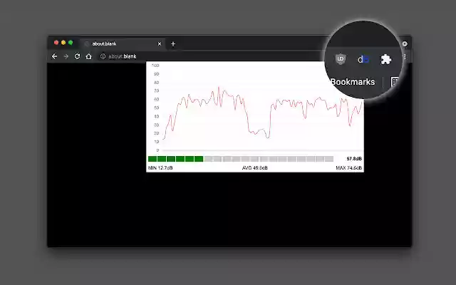 Sound Level Meter  from Chrome web store to be run with OffiDocs Chromium online