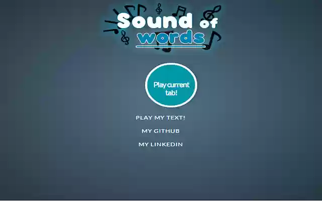 Sound of Words from Chrome web store to be run with OffiDocs Chromium online Sound of Words from Chrome web store to be run with OffiDocs Chromium online