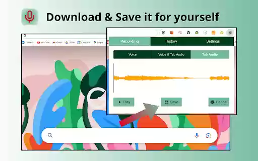 Sound Recorder App  from Chrome web store to be run with OffiDocs Chromium online