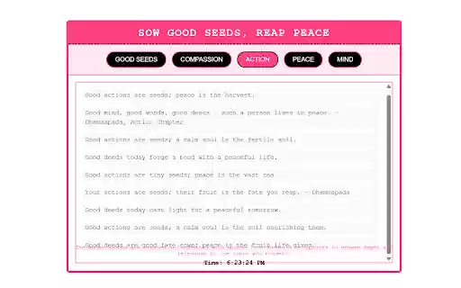 Sow Good Seeds, Reap Peace from Chrome web store to be run with OffiDocs Chromium online Sow Good Seeds, Reap Peace from Chrome web store to be run with OffiDocs Chromium online