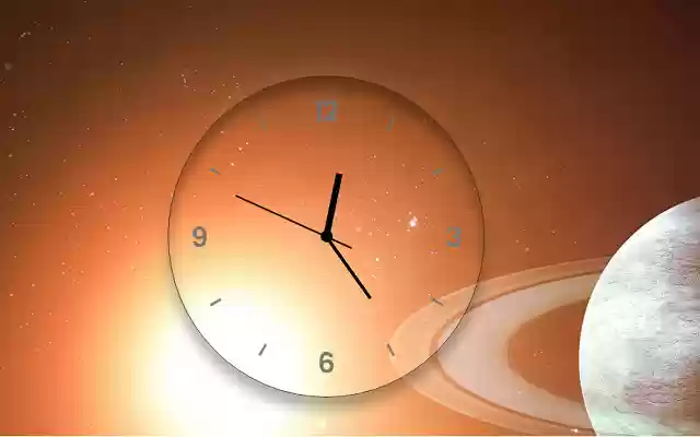 Space clock  from Chrome web store to be run with OffiDocs Chromium online