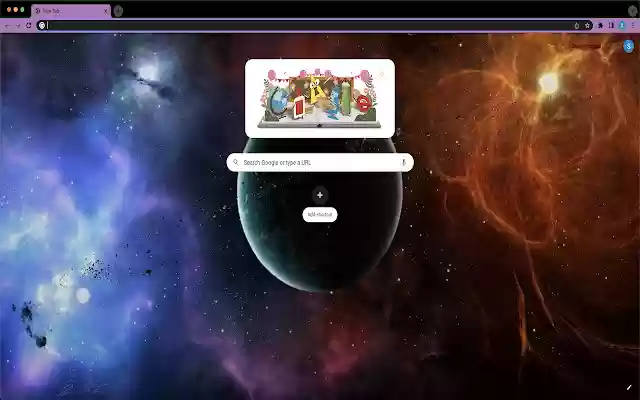 Space Galaxy Theme  from Chrome web store to be run with OffiDocs Chromium online