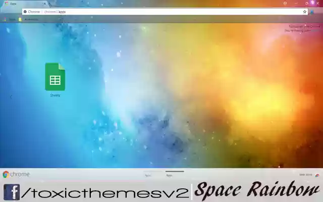 Space Rainbow 2560x  from Chrome web store to be run with OffiDocs Chromium online