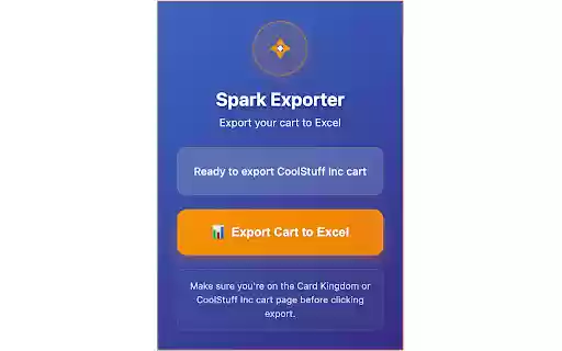 Spark Exporter  from Chrome web store to be run with OffiDocs Chromium online