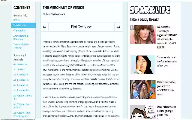 Sparknotes Cleaner  from Chrome web store to be run with OffiDocs Chromium online