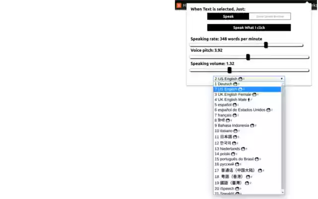 Speak  from Chrome web store to be run with OffiDocs Chromium online