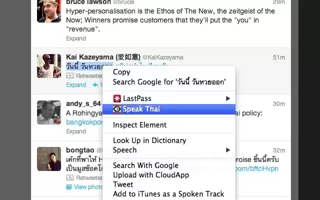 Speak Thai  from Chrome web store to be run with OffiDocs Chromium online