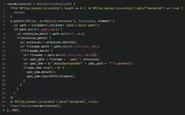 Spec File Reordering for GitHub Pull Requests  from Chrome web store to be run with OffiDocs Chromium online