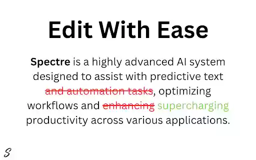 Spectre: AI Editor for Google Docs  from Chrome web store to be run with OffiDocs Chromium online