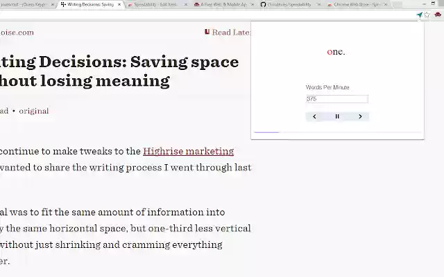 Speedability  from Chrome web store to be run with OffiDocs Chromium online