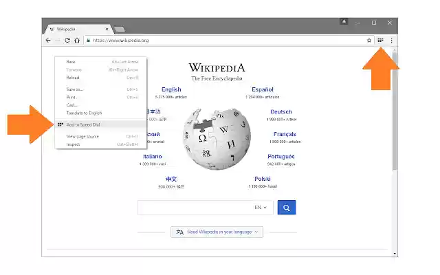 SpeedDial  from Chrome web store to be run with OffiDocs Chromium online
